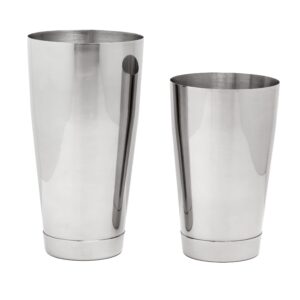 the art of craft boston shaker set: two piece 18oz and 28oz weighted stainless steel professional bartender cocktail shaker tins
