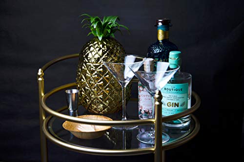 Talking Tables Gold Pineapple Ice Bucket with Lid Premium Drinks Trolley | Retro Bar Accessory | Classy Party Decoration | Elegant Cooler | Ideal Gift for Him or Her, 21.5 x 21.5 x 27 cm