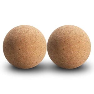 muglio 3 inch wine cork ball wooden cork ball stopper for wine decanter carafe bottle replacement（2 pcs)