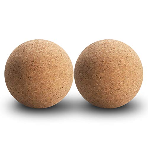 MUGLIO 3 inch Wine Cork Ball Wooden Cork Ball Stopper for Wine Decanter Carafe Bottle Replacement（2 Pcs)