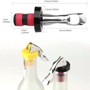 Reusable Wine Stoppers, Silicone Vacuum Bottle Stopper,Expanding Manual Beverage Bottle Stopper,Wine Bottle Airtight Seal Cork-6pcs