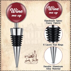 Set of 5 Funny Wine Stopper Wine Bottle Stopper Wine Gifts Accessories for Women Men Beer Beverage Wine Outlet Cap with Funny Sayings for Gifts Bar Holiday Party Wedding (Classic Color)
