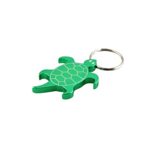 swatom turtle aluminum alloy bottle opener keychain creative gifts accessories (1, green turtle)