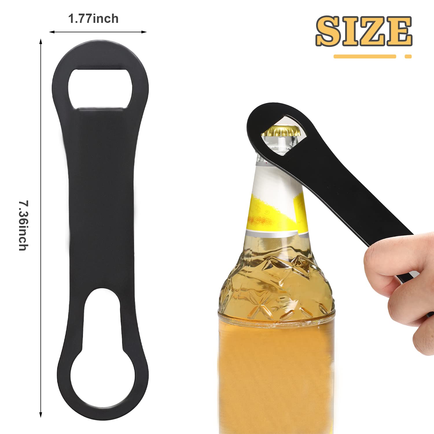 2 Pieces Bottle Opener and Pour Spout Remover Flat Bar Key for Bartenders Stainless Steel Speed Opener Multifunction Dog Bone Wine Bottle Opener for Home Kitchen Party and Bar