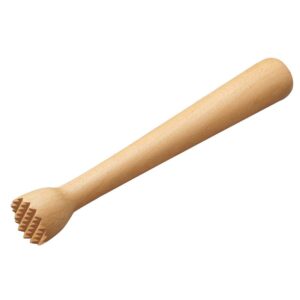 datsto wooden muddler for cocktails 10 inch, home and bar muddler for mojitos, fruit drinks, sturdy wood, professional bar tool