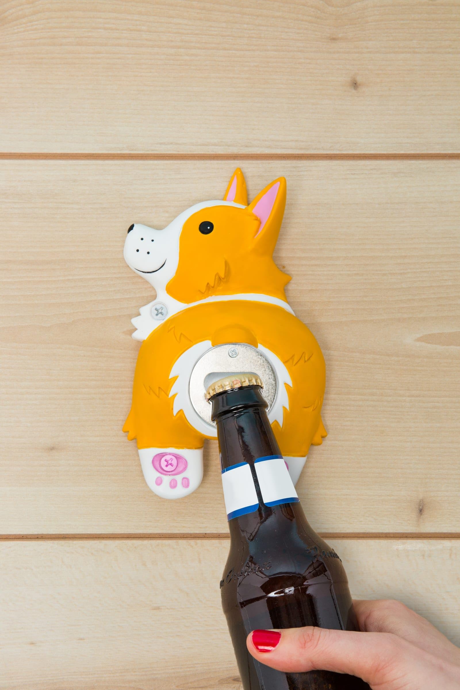 BigMouth Inc Corgi Butt Bottle Opener - Hilarious Beer Bottle Openers - Wall Mount Bottle Cap Opener - Funny Gifts for Adults