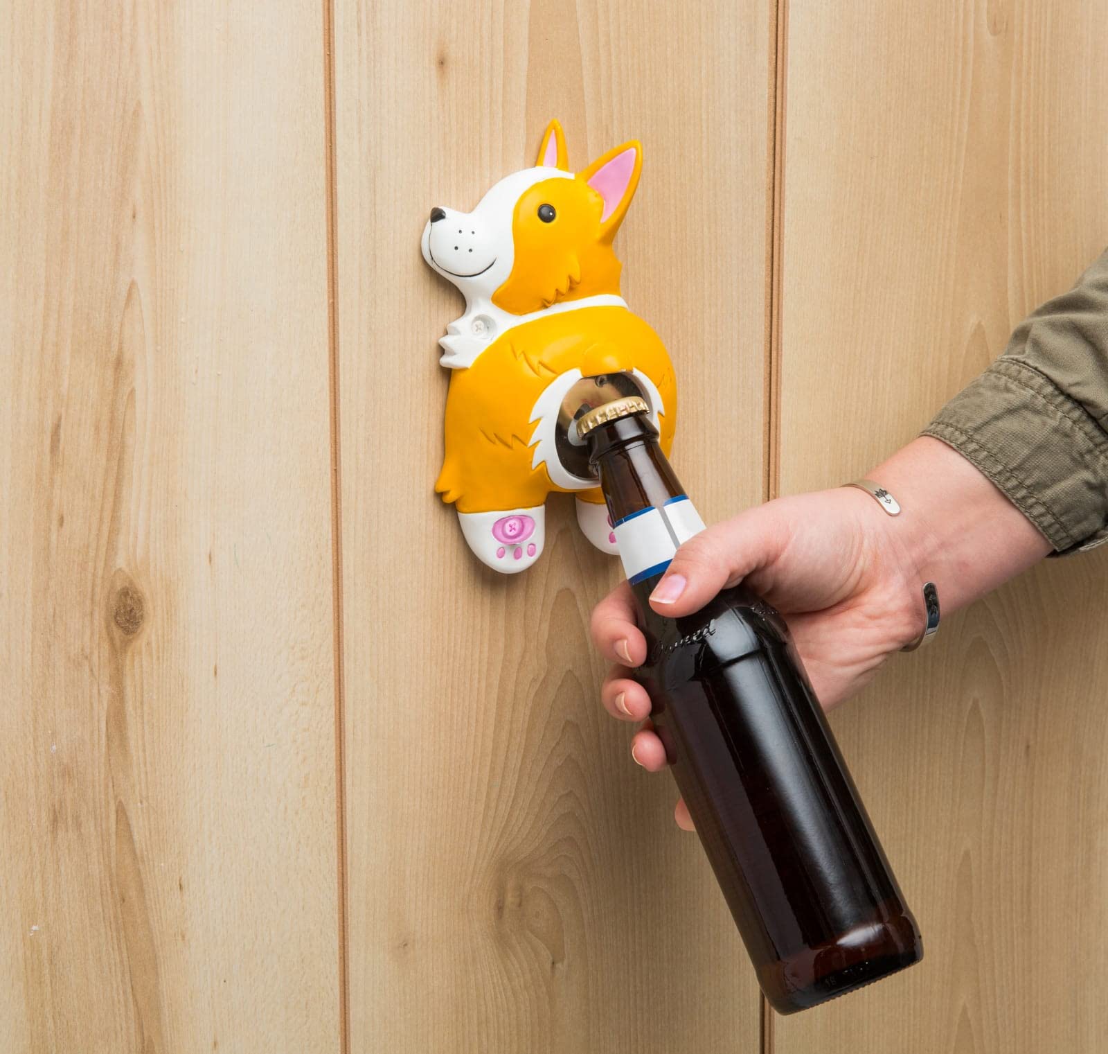 BigMouth Inc Corgi Butt Bottle Opener - Hilarious Beer Bottle Openers - Wall Mount Bottle Cap Opener - Funny Gifts for Adults