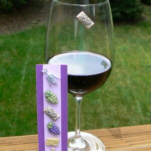 Magnetic Wine Glass Charms, Set of 6 Fun Magnetic Wine Theme Drink Markers and Tags