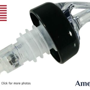 AmeriPour - Measured Pourer - Liquor Bottle Pourers - Collared - (3pk) Made 100% In The USA. Bar Spouts That Don't Leak - No Cracks, Just A Perfect Cocktail Pour Everytime. Great for Wine Too! (1oz)