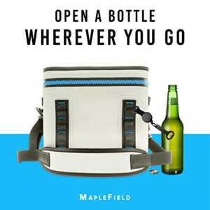 Retractable Bottle Opener with Carabiner Clip - Portable Cooler Bottle Opener Camping Accessories - Retractable Hand Strap Bottle Opener - Backpack Clip on Bottle Opener - Speed Beer Opener