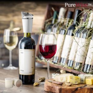 PureWine Phoenix Wine Purifier Removes Histamines & Sulfites, Reusable Wine Filter Aerates & Restores Taste - Starter Kit