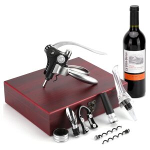 vasffg wine opener set, manual wine corkscrew, wine opener set accessories.rabbit wine opener set gift box.
