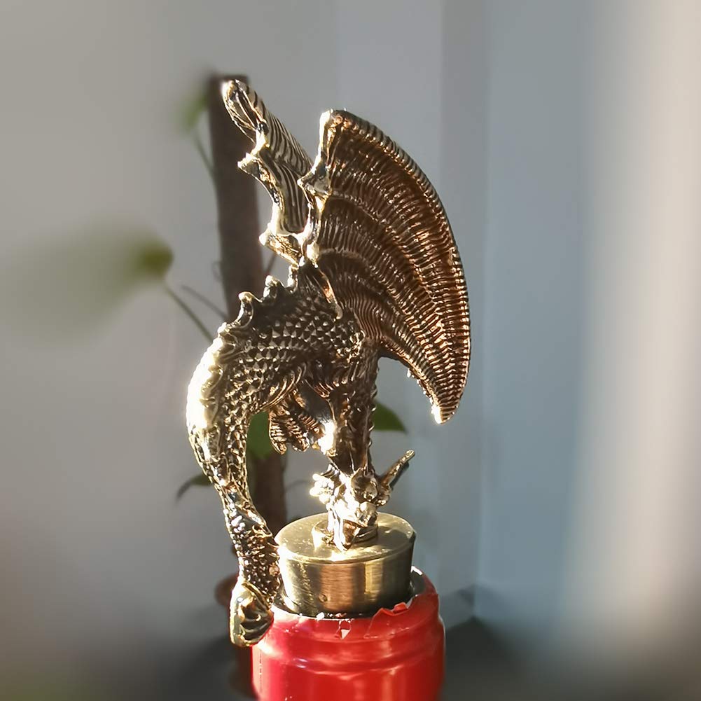 Dragon Wine Stoppers Gothic Metal Alloy Design Bottle Stopper for Dragon Gift Party Decorative