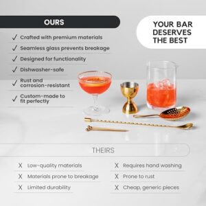 A Bar Above 10-Piece Premium Stir Gift Set - Cocktail Mixing Glass Gifts Set - Stirred Home Bar Kit Great for Martinis, Old Fashioned, Manhattans, & More - Perfect Valentines Day Gifts for Him & Her