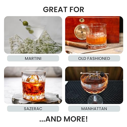 A Bar Above 10-Piece Premium Stir Gift Set - Cocktail Mixing Glass Gifts Set - Stirred Home Bar Kit Great for Martinis, Old Fashioned, Manhattans, & More - Perfect Valentines Day Gifts for Him & Her