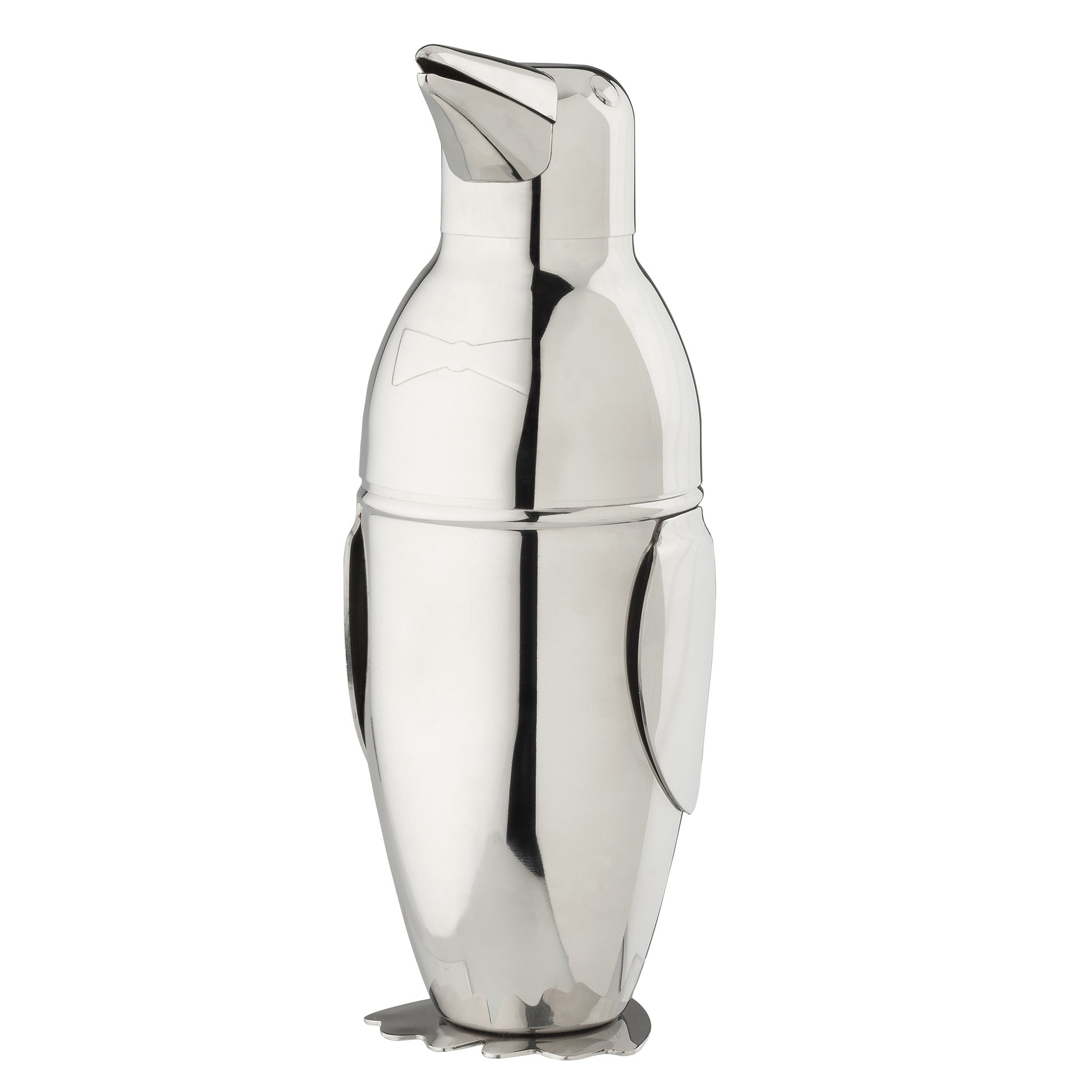 HIC Kitchen Penguin Cocktail Shaker, 18/8 Stainless Steel, 18-ounce