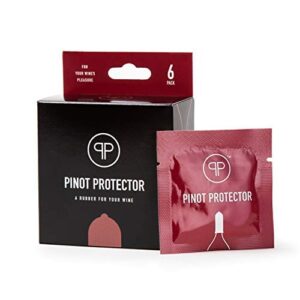 big betty - pinot protector wine bottle stopper - air-tight, no leak, food grade nitrile - red (6 count)
