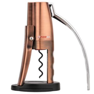 forge premium quality lever corkscrew wine opener with foil cutter