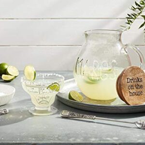 Mud Pie Lime and Salt Rimmer Margarita Set, Round, White