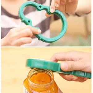 3 in 1 Silicone Multi Opener Bottle Opener Handy Anti-slip Bottle Lid Opener Kitchen Twist Tool Opener for Pop/Beer Bottle Jar