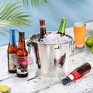 Coloch 2 Pack 5 Quart Stainless Steel Ice Bucket with Bottle Opener and Handles, Metal Beverage Tub Wine Beer Chiller for Drinks Cooler, Picnic, Party, Bar, Home, Restaurant, Indoor&Outdoor Use