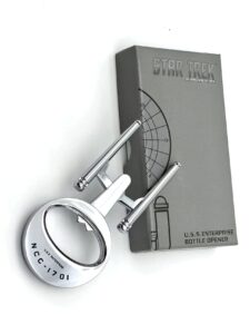 qiroseonly brothers star trek: uss enterprise bottle opener ncc-1701 silver metal bottle opener manual can openers 5 inches long