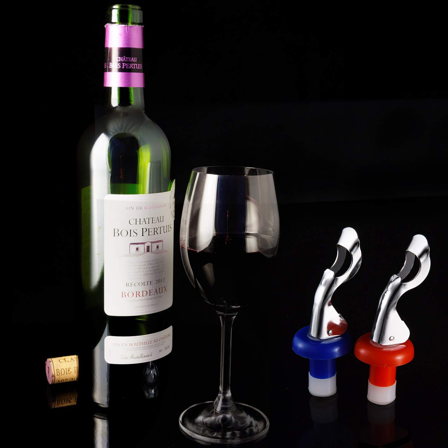 10 Pieces Silicone Wine Stoppers Expanding Manual Beverage Bottle Plug Reusable Leakproof Wine Bottle Airtight Seal Cork
