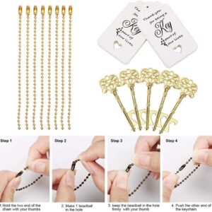 WODEGIFT 20 PCS Key Bottle Openers,Vintage Skeleton Key Bottle Opener,Wedding Favors Bottle Opener with 20Pcs Tag Cards and 20Pcs Key Chains(Gold）