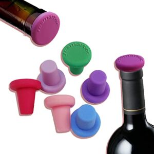 6-pcs silicone wine stoppers ,beer caps stoppers bottle sealer, reusable unbreakable replacement keep fresh tools for wine bottles (model-2)