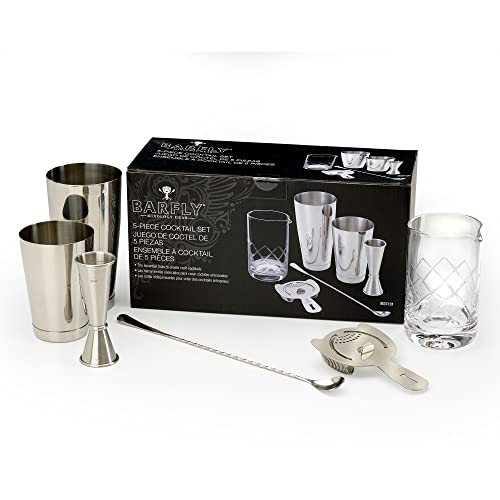 Barfly Essential Deluxe Mixing Cocktail Kit, Stainless Steel (M37131)