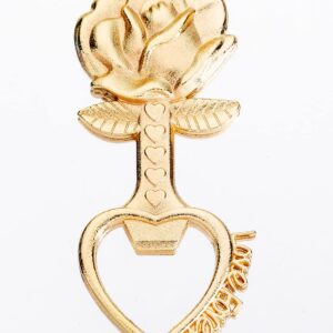 24PCS Rose Flower Shape Love Forever Design Bottle Openers for Wedding Favors Bridal Shower Favors,Decorations,Souvenirs and Gifts for Guests (24, rose flower)