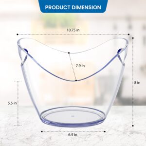 Ice Bucket - Ice Buckets for Parties - Champagne Bucket - Clear Acrylic Beer Bucket 3.5 Liter - Ice Bucket for Beer, Wine and Champagne - 16pk Bulk