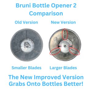 Bruni Multifunction Bottle Opener – Medicine Safety Cap Can Bottle Opener Easy to Use for Children, Weak Hands, Elderly and Arthritis Sufferers (White)