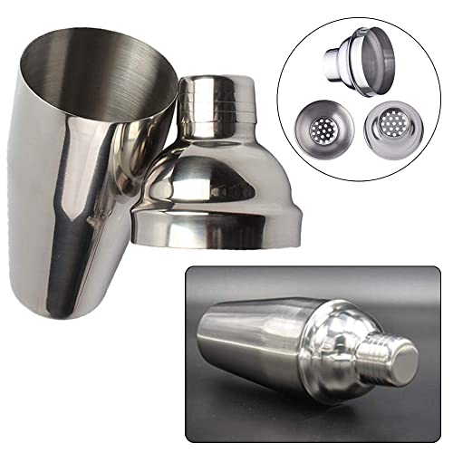 Cocktail Shaker Bottle, 12 oz Martini Shaker Drink Shaker with Built-In Strainer for Bartending Home Bar, Stainless Steel Cocktail Shaker Bottles Essential Bar Accessories Bartender Kit Gifts