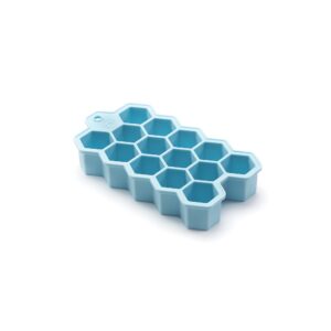 outset silicone hexagon ice cube tray, large cubes