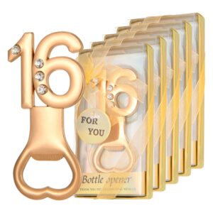 24 pieces/packs 16 bottle openers for sweet16th birthday party favors wedding anniversary gidts decorations or souvenirs for guests with gift boxes party giveaways for adults (16)
