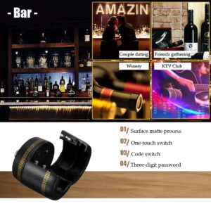 Comidox 2Pcs Wine Bottle Lock Combination Password Code Lock Wine Cap Digital Lock For Wine & Liquor Bottle Wine Whiskey Bottle Vacuum Picks Stopper Conservation