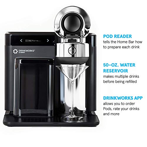 Drinkworks Home Bar Pro by Keurig, Single-Serve, Pod-Based, Premium Instant Cocktail Maker (Discontinued by Manufacturer)