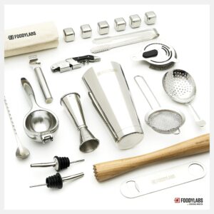 Cocktail Shaker Set | Mixology Bartender Kit | 22 Pieces Complete Premium Barware Tool Sets | All The Best bar Essentials for The Home and Professional Bartender | High-End Bartending kit