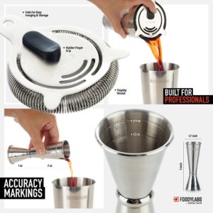 Cocktail Shaker Set | Mixology Bartender Kit | 22 Pieces Complete Premium Barware Tool Sets | All The Best bar Essentials for The Home and Professional Bartender | High-End Bartending kit