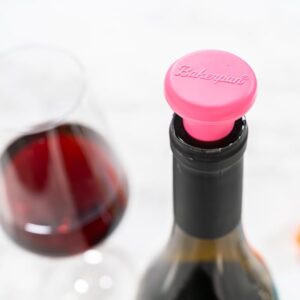 Bakerpan Silicone Wine Stoppers for Wine Bottles, Wine Bottle Stopper, Reusable Wine Corks - Set of 4