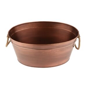 g.e.t. bt-2215-acpr copper beverage tub with rope handles, 8 gallon,antique copper