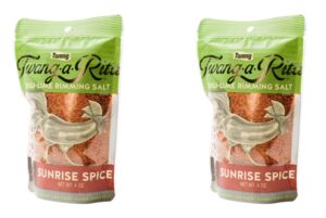 twang-a-rita rimming salt varieties - 4 ounce pouch - (2 pack) (sunrise spice (bloody mary))