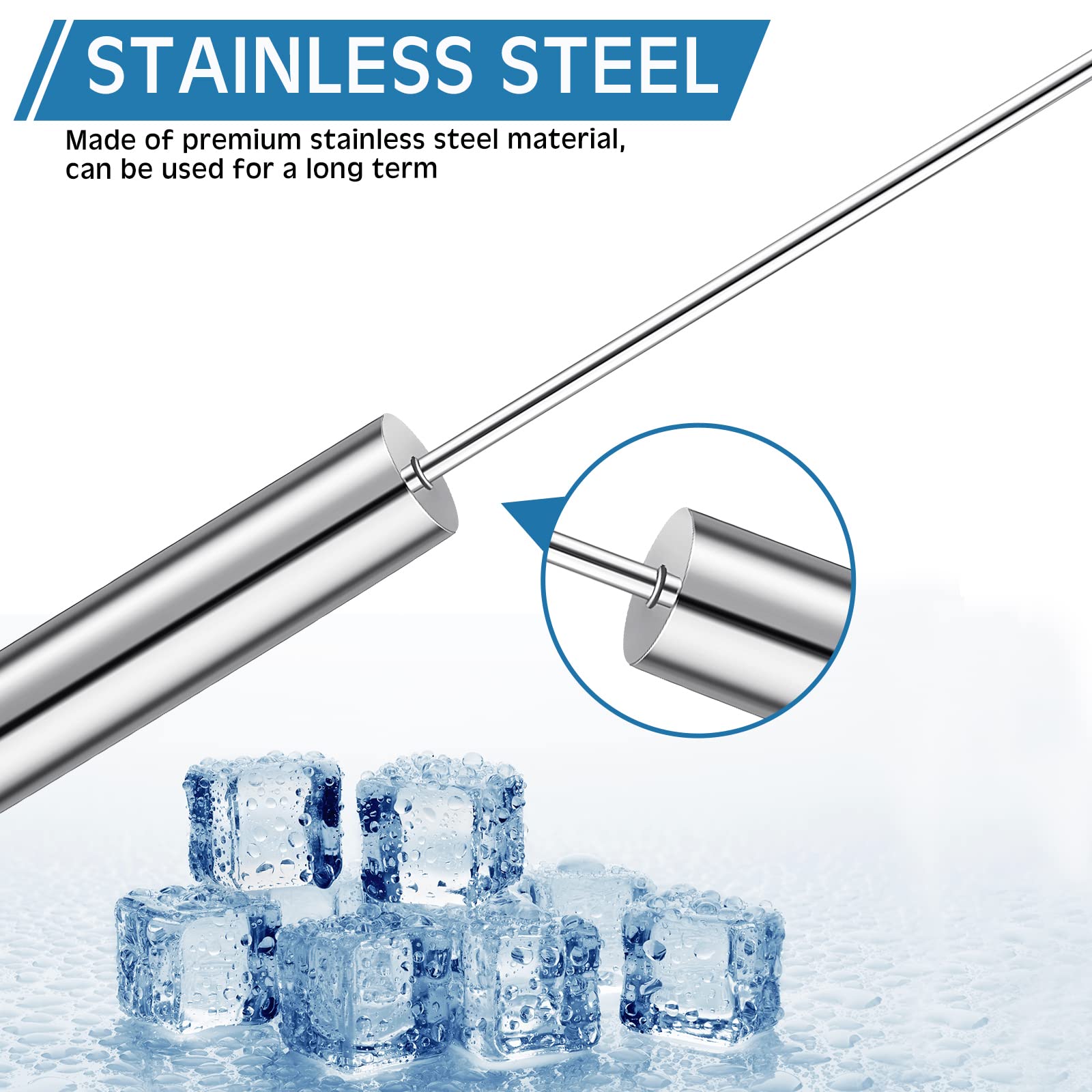 Stainless Steel Ice Pick Ice Crusher Ice Chisel Removal Pick Crushed Ice Tool for Kitchen Bars Bartender Picnics Camping and Restaurant(14 Inch)