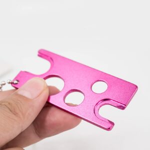 Essential Oils Opener Key Tool Set (Multi-Colored) The Perfect Opener and Remover Accessory for Roller Balls and Caps on Most Bottles,Universal Metal Key Tool Opener and Remover (Pink)