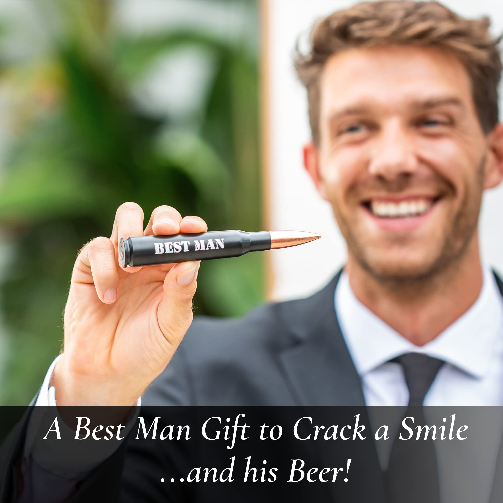 Best Man Gifts for Wedding - Engraved ‘BEST MAN' 50 Cal Bottle Opener I Best Man Proposal Gift I Will You Be my Best Man Gifts