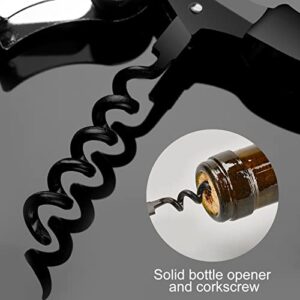 ANANSI Wine Opener Waiters Corkscrew Heavy Duty Stainless Steel Hinges Beer Bottle Opener Wine Key for Restaurant Waiters, Sommelier, Bartenders