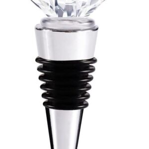 Shuiniba Decorative Crystal Wine and Beverage Bottle Stopper for Wine,Made of Zinc Alloy and Glass,Reusable Plug with Gift Box (1pcs Crystal)