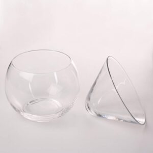 DUEBEL Glass Caviar Chiller Server Set of 2 – Universal Martini, Wine, Liquor Shrimp Cocktail Chiller Cups Set of 2