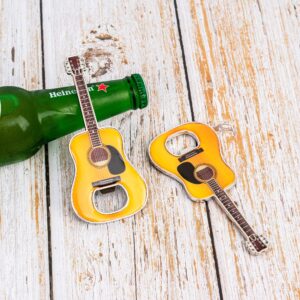 LanHong 1 Piece/Set Bottle Opener Beer Guitar Shaped Bottle Opener Guitar Gift Kitchen Gadgets for Drinkers Music Guitar Lover(Acoustic)